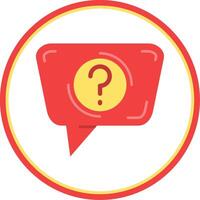 Question Flat Circle Uni Icon vector