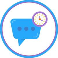 hora plano circulo uni icono vector