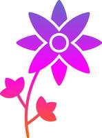 Orchidaceae Glyph Gradient Icon vector