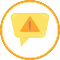 Alert Flat Circle Uni Icon vector