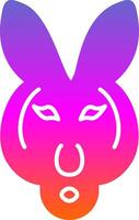 Kangaroo Glyph Gradient Icon vector