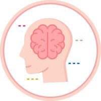 Brain Flat Circle Uni Icon vector