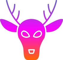 Deer Glyph Gradient Icon vector