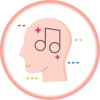 Music Flat Circle Uni Icon vector