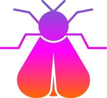 Moth Glyph Gradient Icon vector