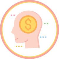 Greed Flat Circle Uni Icon vector