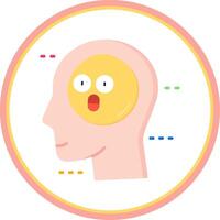 Shocked Flat Circle Uni Icon vector