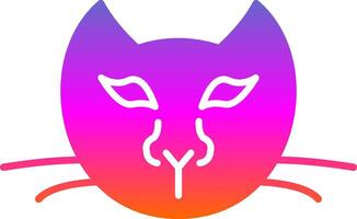 Cat Glyph Gradient Icon vector