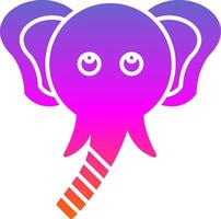 Elephant Glyph Gradient Icon vector