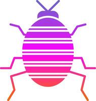 Bug Glyph Gradient Icon vector