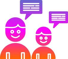 Conversation Glyph Gradient Icon vector