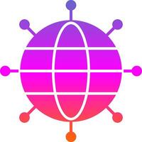 Networking Glyph Gradient Icon vector