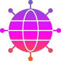 Networking Glyph Gradient Icon vector