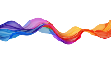 AI generated Abstract swirl gradient color fabric texture ribbon png