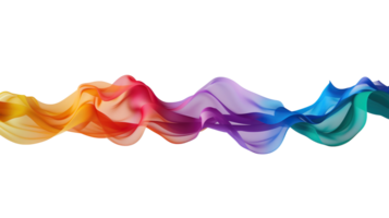 AI generated Abstract wave gradient color dynamic ribbon png