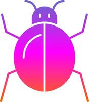 Bug Glyph Gradient Icon vector