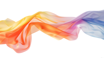 AI generated Swirl rainbow gradient color textured fabric png