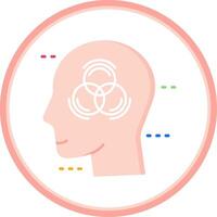 emocional inteligencia plano circulo uni icono vector