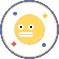 Shocked Flat Circle Uni Icon vector