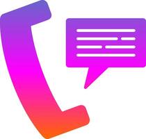 Phone Message Glyph Gradient Icon vector