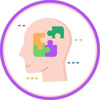 Confused Flat Circle Uni Icon vector
