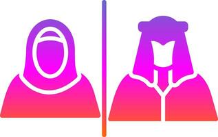 Divorce Glyph Gradient Icon vector