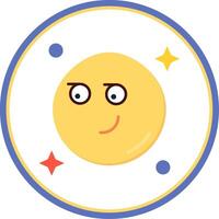 sonriendo plano circulo uni icono vector