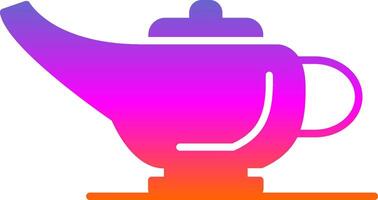 Arabian Magic Lamp Glyph Gradient Icon vector