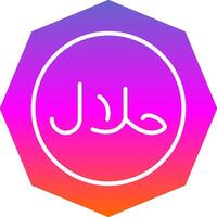 Halal Glyph Gradient Icon vector