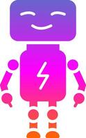 Bot Glyph Gradient Icon vector