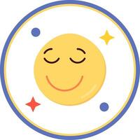 Relieved Flat Circle Uni Icon vector