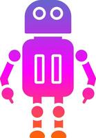 Robot Glyph Gradient Icon vector