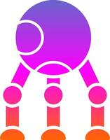 Robot Glyph Gradient Icon vector