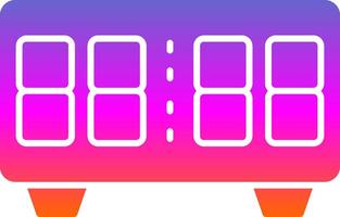 Digital Clock Glyph Gradient Icon vector