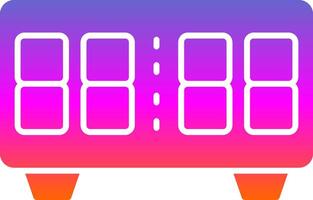 Digital Clock Glyph Gradient Icon vector