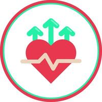 Heart rate Flat Circle Uni Icon vector