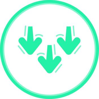 Decrease Flat Circle Uni Icon vector