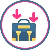 Career path Flat Circle Uni Icon vector