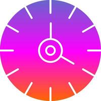 icono de gradiente de glifo de reloj vector