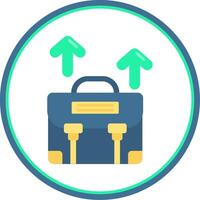 Career path Flat Circle Uni Icon vector