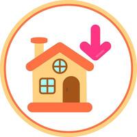 Property Flat Circle Uni Icon vector