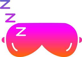 Sleeping Mask Glyph Gradient Icon vector