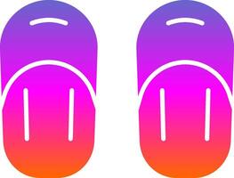 Sandal Glyph Gradient Icon vector