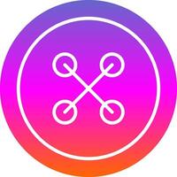 Cloth Button Glyph Gradient Icon vector