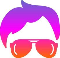 Hairstyle Glyph Gradient Icon vector