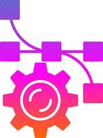 Settings Glyph Gradient Icon vector