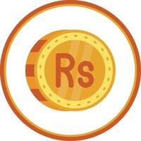 Rupee Flat Circle Uni Icon vector