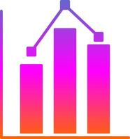 Statistics Glyph Gradient Icon vector