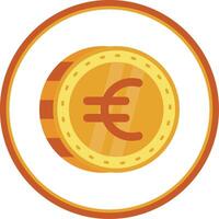Euro Flat Circle Uni Icon vector