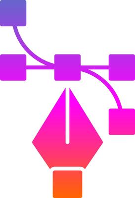 Vector Glyph Gradient Icon